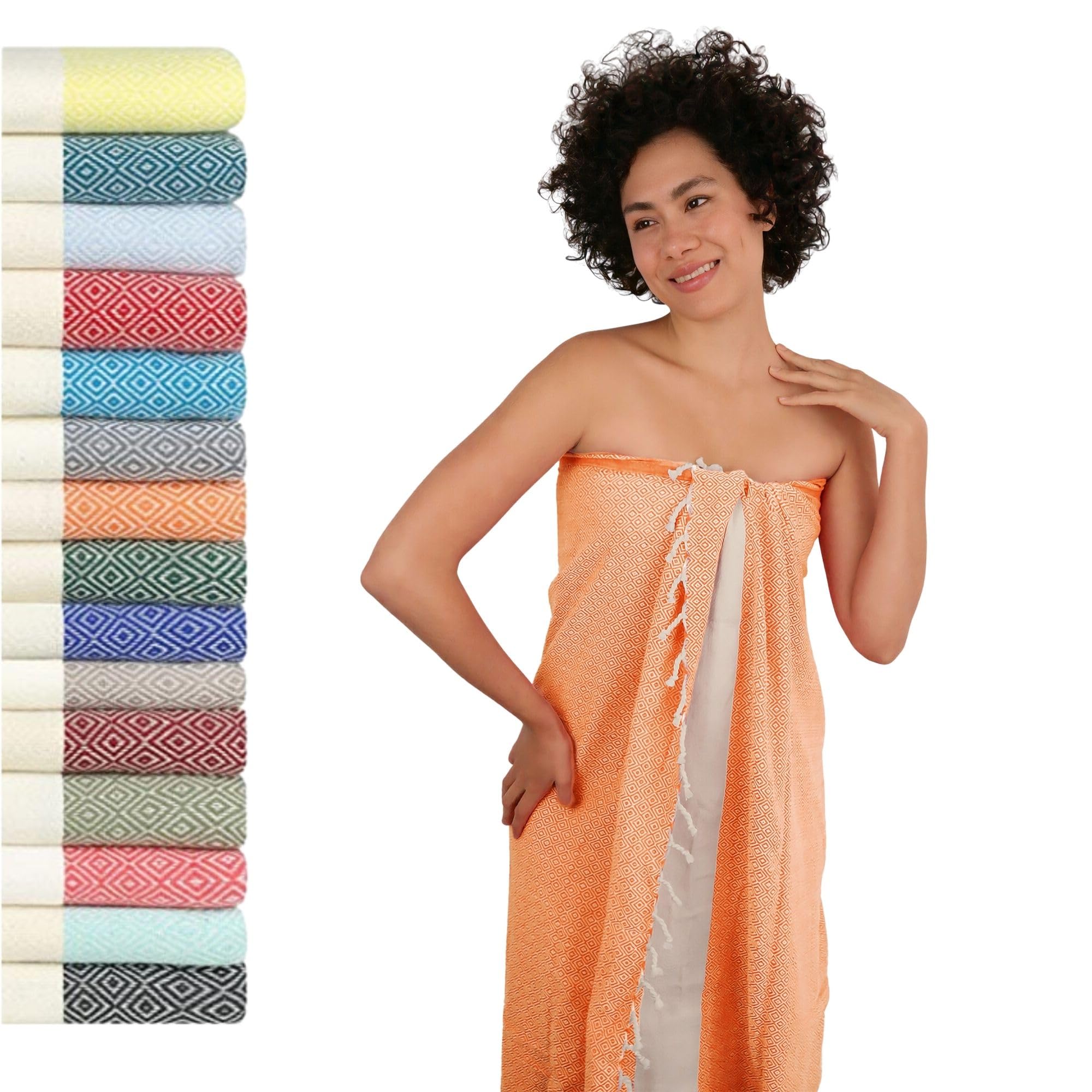 Flora Furora Toallas Playa Grandes Pareja 100x200 cm - Algodón Reciclado - Toalla Playa Grande: Mujer + Hombre Fouta Playa, Playa Accesorios Beach Towel, Esterilla Playa, Pareos Playa Grandes