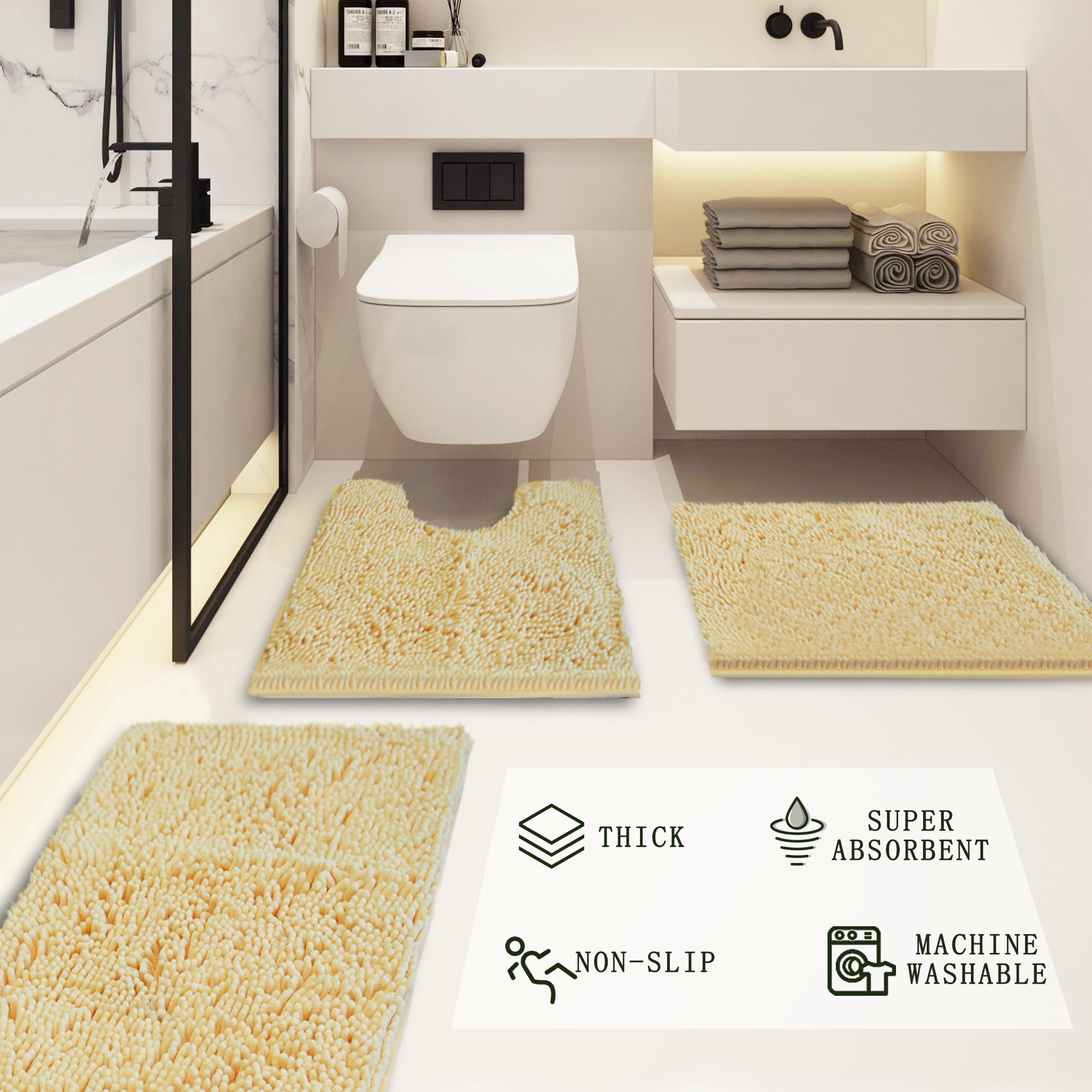 Tapis de salle de bain Chenille