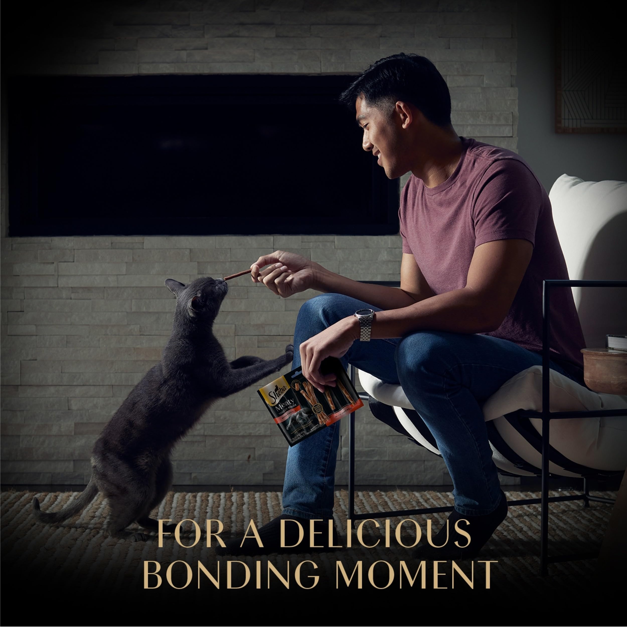 Sheba Meaty Tender Sticks Soft Cat Treats Chicken, Tuna, and Salmon Flavor, 0.14 oz., 70 Sticks