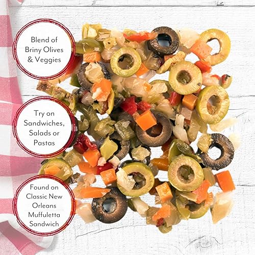 Miniatura 3 de Roland Foods Ensalada Muffuletta suave estilo New Orleans, procedente de los Estados Unidos, bolsa de 56 onzas