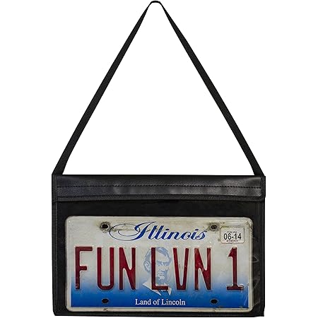 License Plate Personalized Test Drive Demo Car Dealer License Plate Tag Bag - Vinyl Mount Holder With Straps License Plate Holder - Foto 3