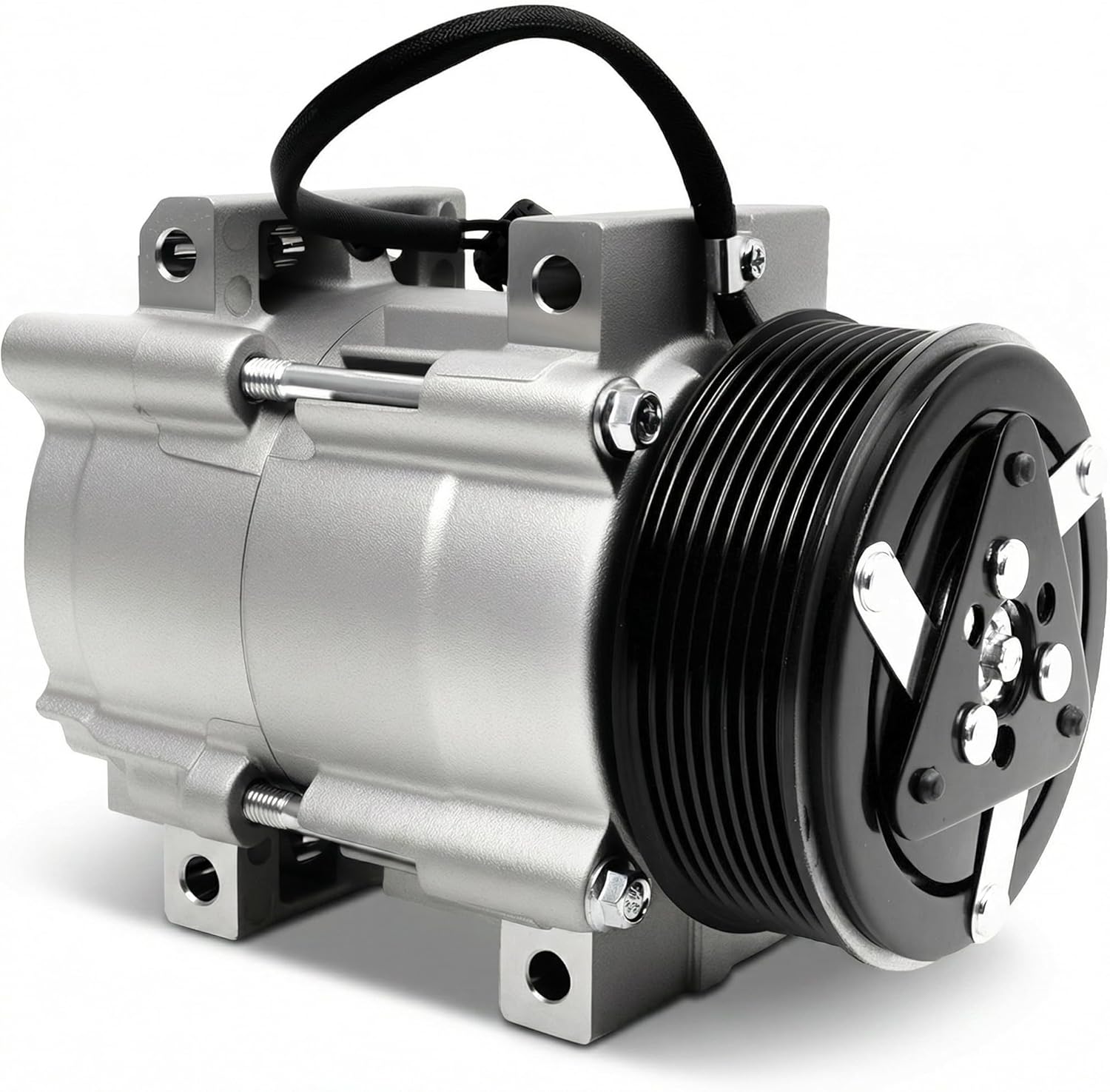 AC Compressor for Ram 2500 2006-2009, Ram 3500 2006-2009, Ram 4500 2008-2010, Ram 5500 2008-2010, 5.9L 6.7L, Air Conditioning Compressor with Clutch Replace for 68182 R5111411AL 55111-411AC