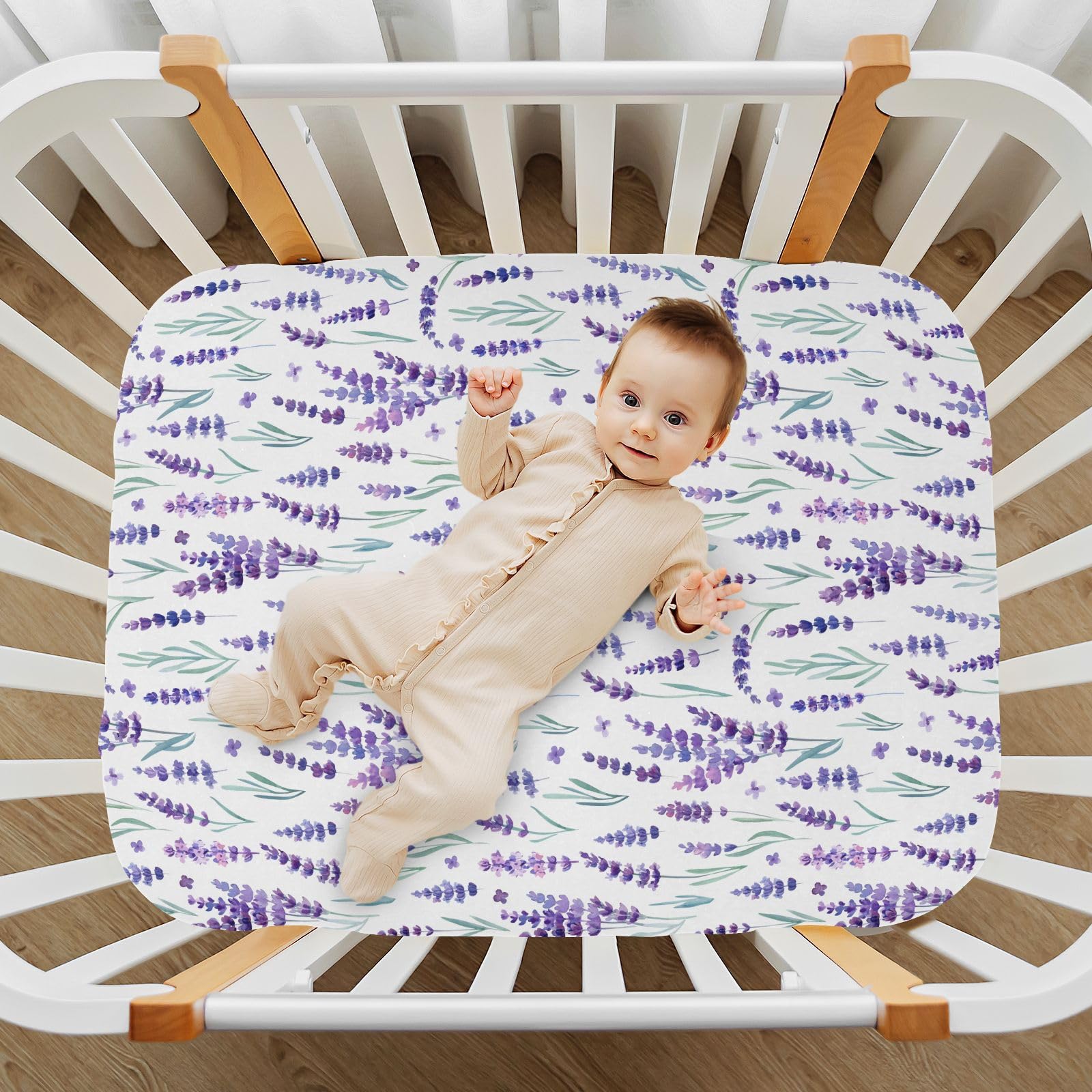 Sábanas Bajeras Ajustables Para Cuna Pequeña Con Teática De Piña, Sábanas Portátiles Para Cuna