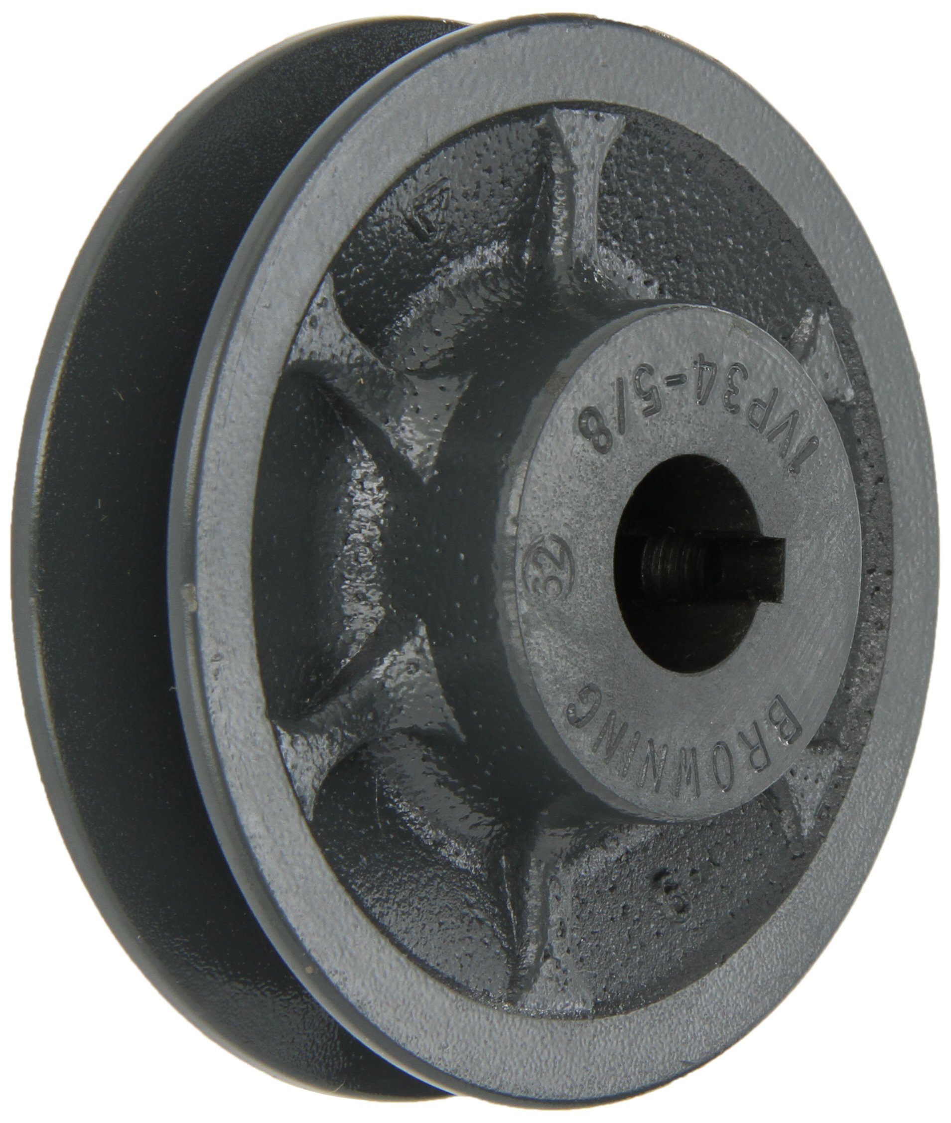 Browning 1VP34X5/8 Variable Pitch Sheave, 1 Groove, Finished Bore, Cast Iron Sheave, for 3L, 4L or A, 5L or B Section Belt