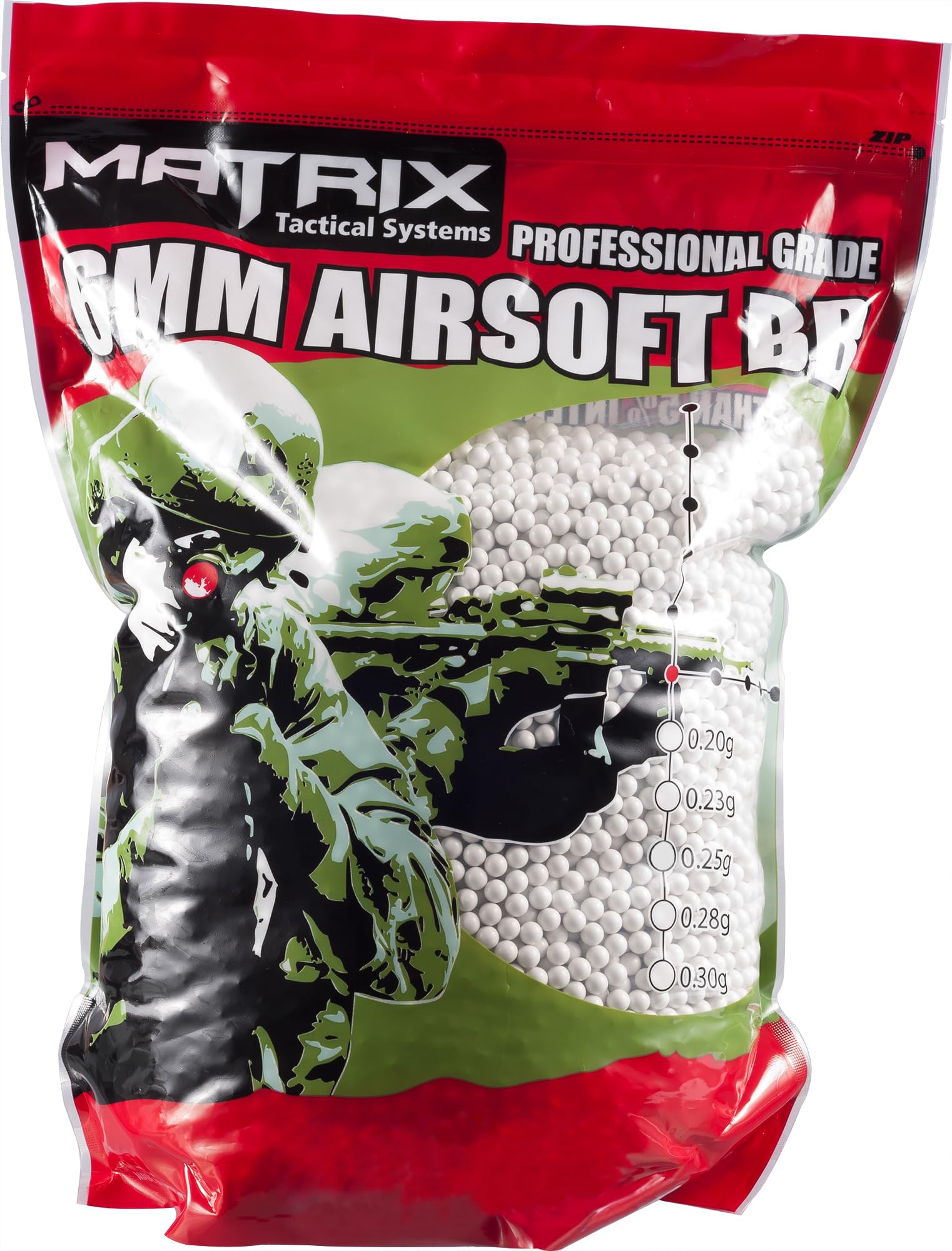 Evike Airsoft - Matrix Match Grade 6mm Airsoft BB Bulk Bag (Weight: 0.25g / 20000 Rounds/Black)