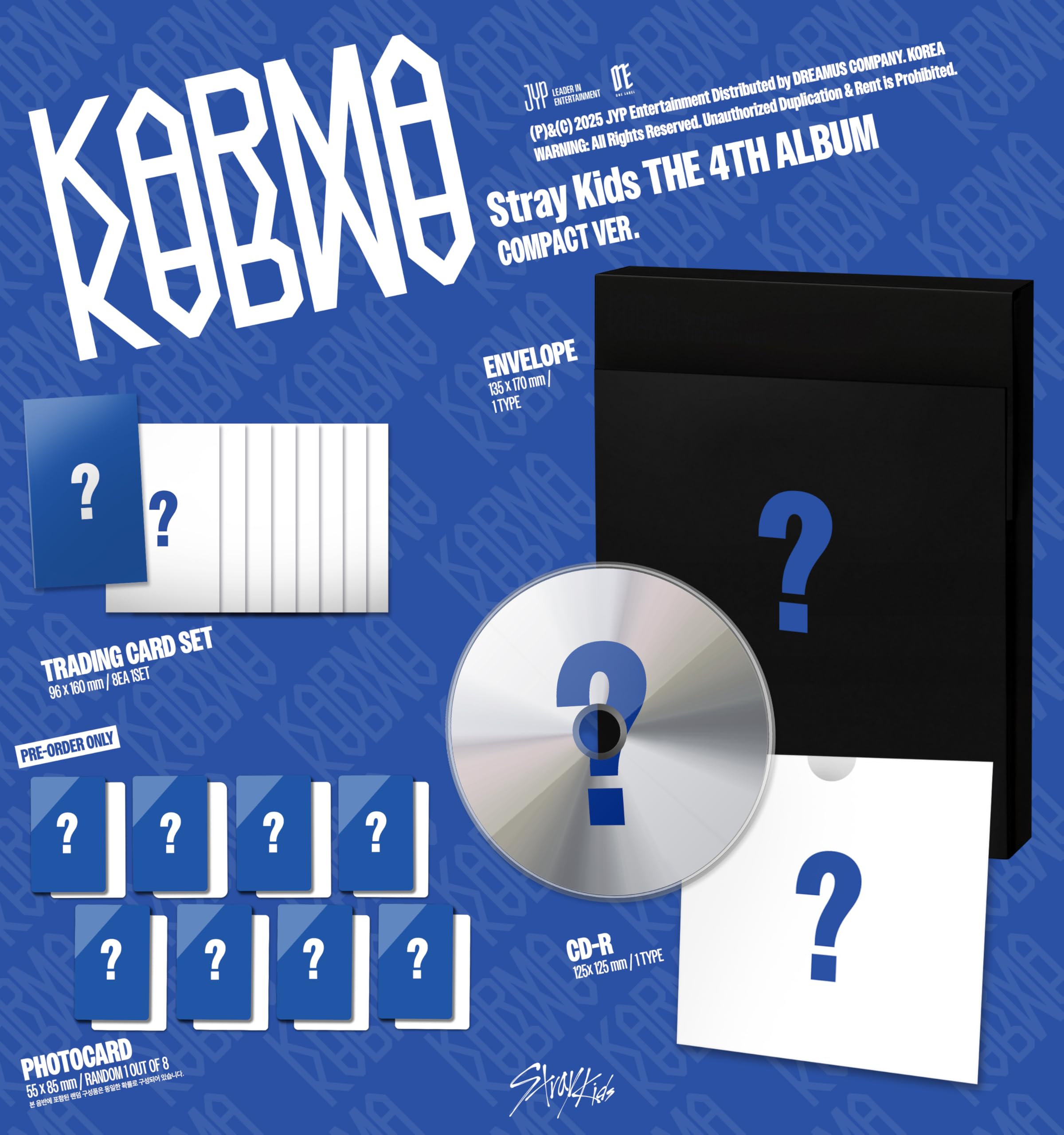 Stray Kids スキズ KARMA compact 未開封 32枚セット Amazon.com: Karma - Compact Version - incl. Envelope + 8pc Trading