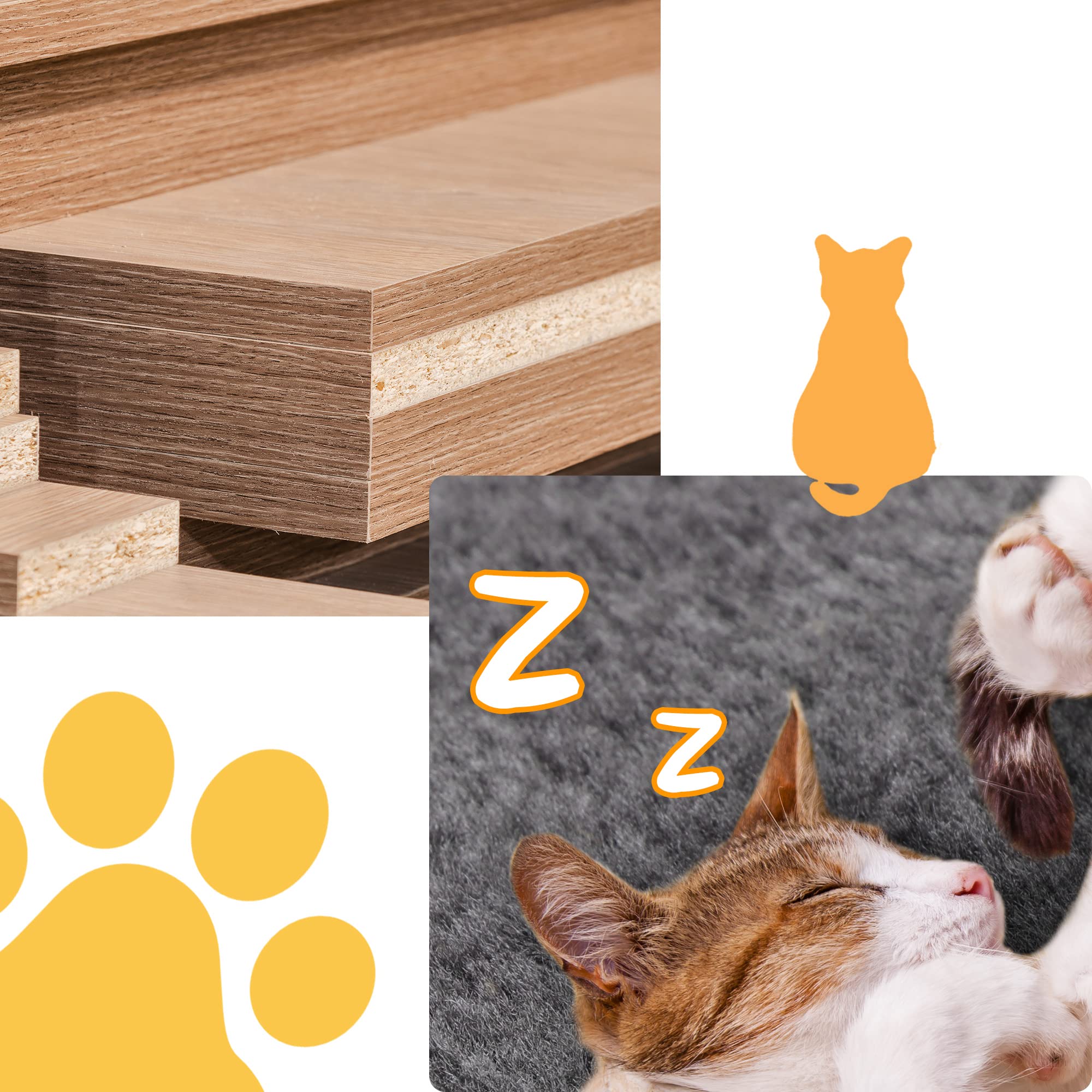 Zeny 51 Cat Tree With Sisal Covered Scratching Posts And 2 Plush Rooms Cat Furniture For Kittens Amazon Sg Pet Supplies