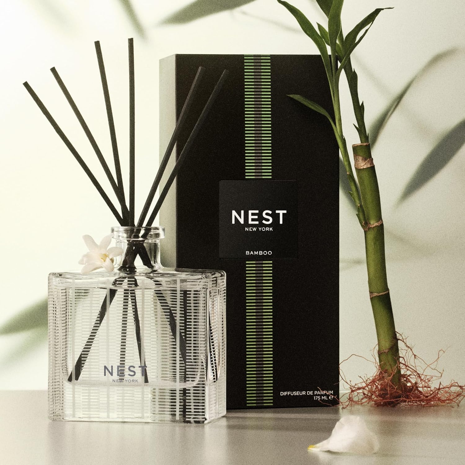 NEST New York Reed Diffuser, Reed Diffuser Liquid Refill & Liquid Soap - Bamboo - Image 3