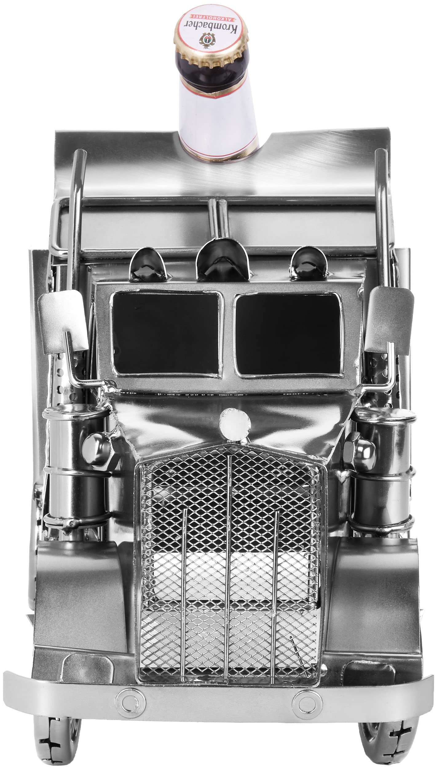 BRUBAKER Porte-bouteille de Bière décoratif - Sculpture en Métal - Idée cadeau - Camion Truck
