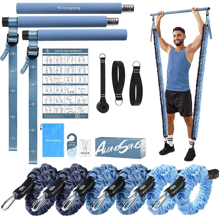 ALongSong Pilatesutrustning, Pilates Reformer Med 6