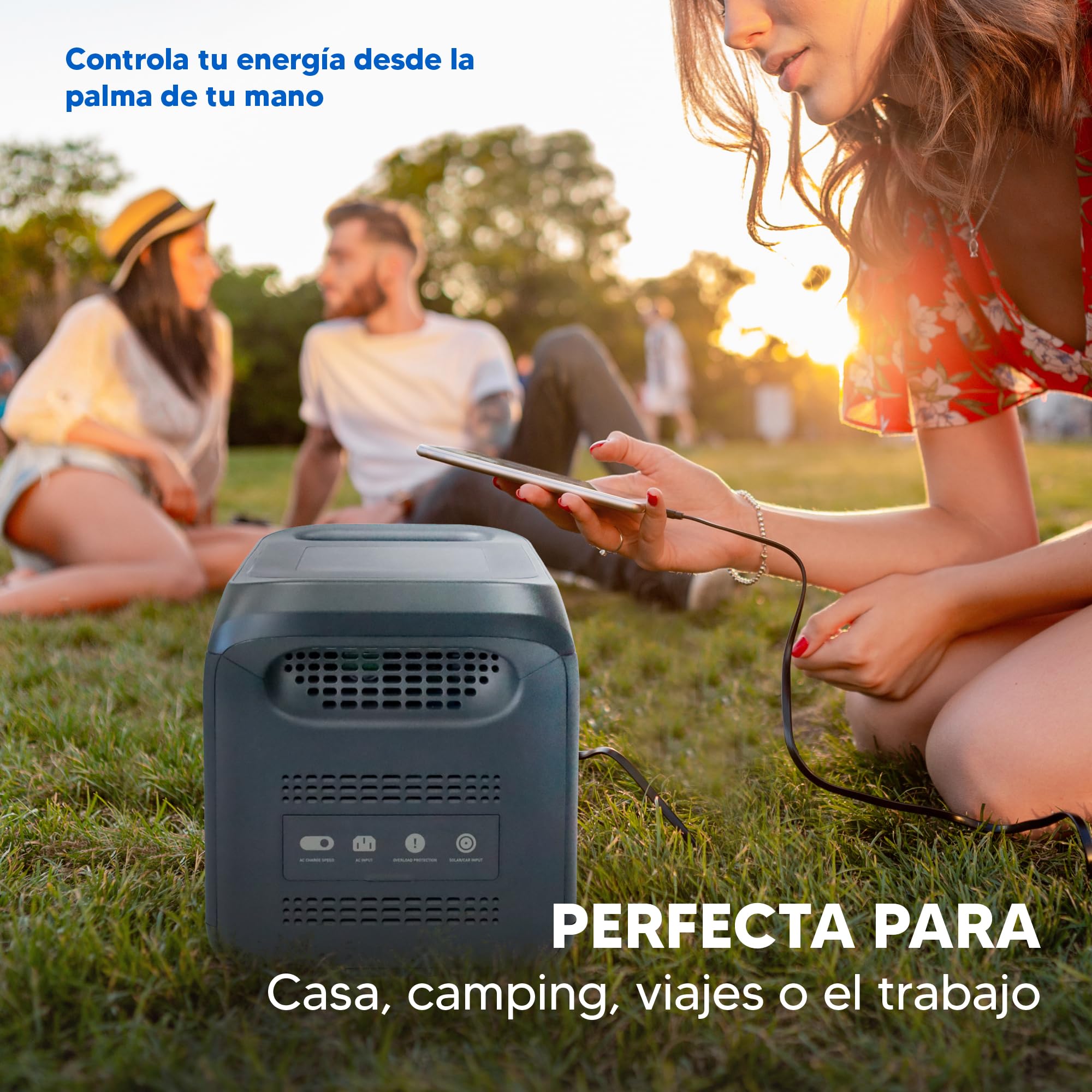 HYUNDAI Station d'énergie portable 3000 W avec charge rapide 1,7 h - Power Station avec application et batterie extensible - Générateur solaire avec onduleur pour urgences - Batterie LiFePO4