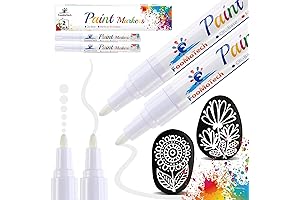 Premium White Paint Pens for Fabric - Permanent Acrylic Markers
