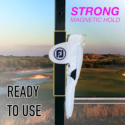 Miniatura 6 de Soporte magnético para guantes de golf para carritos de golf, imanes de fuerza industrial para una sujeción fuerte, velcro fuerte, mantiene las