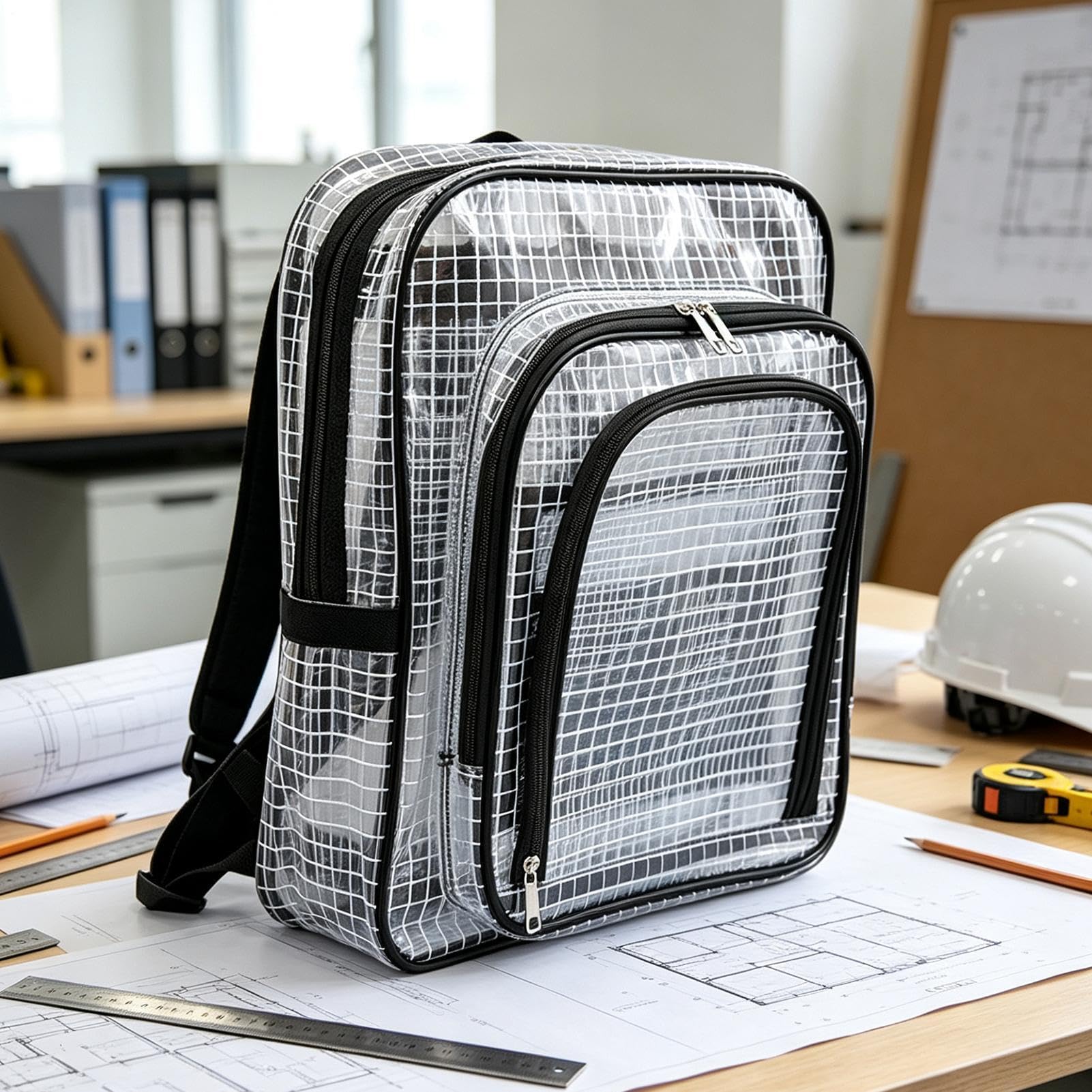 Zaini Antistatici Per Dispositivi Elettronici Trasparente Grande Capacità | Borsa Porta Attrezzi Antistatica In Pvc per Viaggio, Pendolarismo Quotidiano, Viaggi di Lavoro, Laptop
