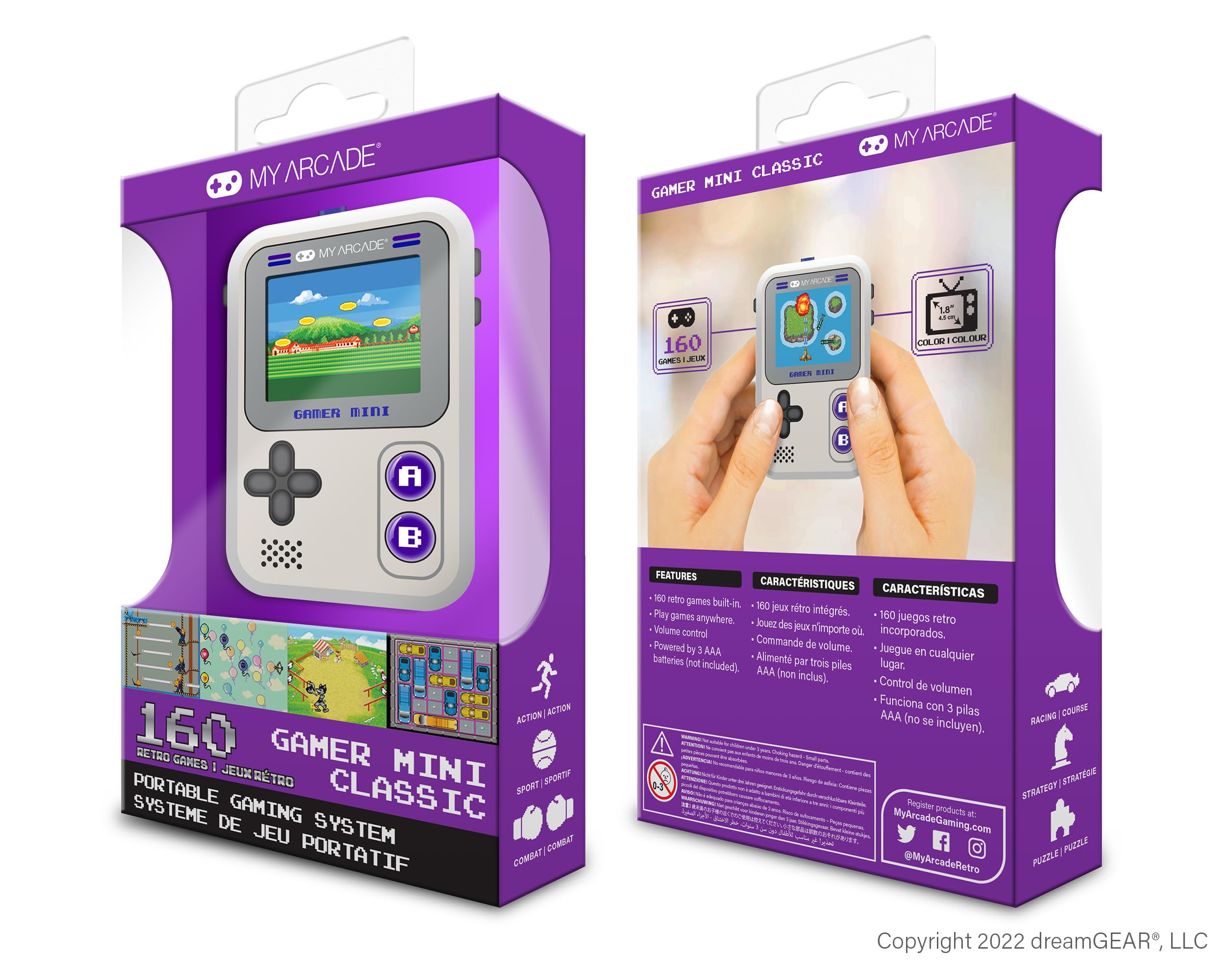 Amazon.com: My Arcade Gamer Mini Classic-Purple: Games for Kids