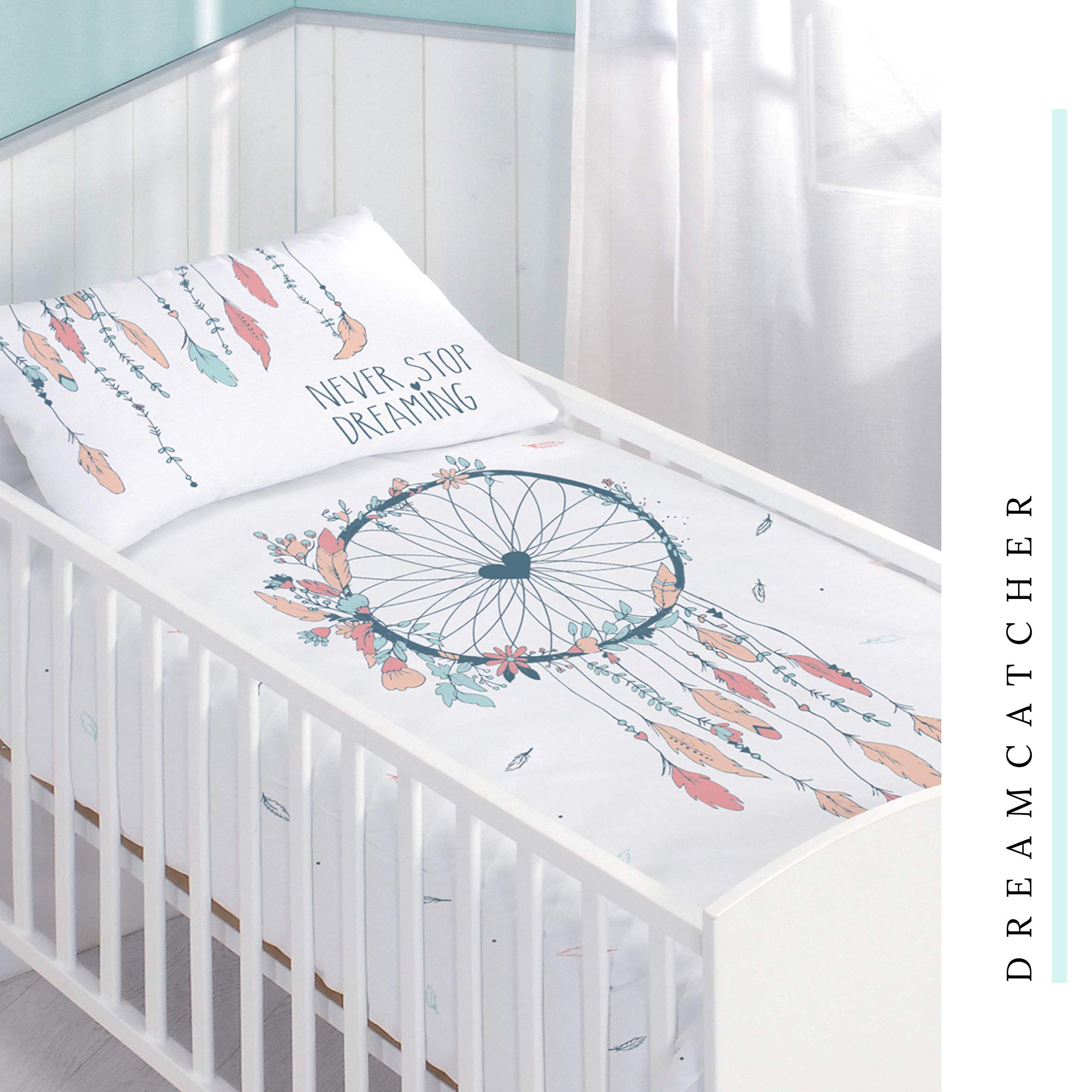 Syhi Mdse Parure De Lit Pour Bébé Fleurs Roses - Imprimée