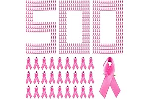 Halatool 500 PCS Breast Cancer Awareness Pink Ribbon Pin Breast Cancer Gifts...