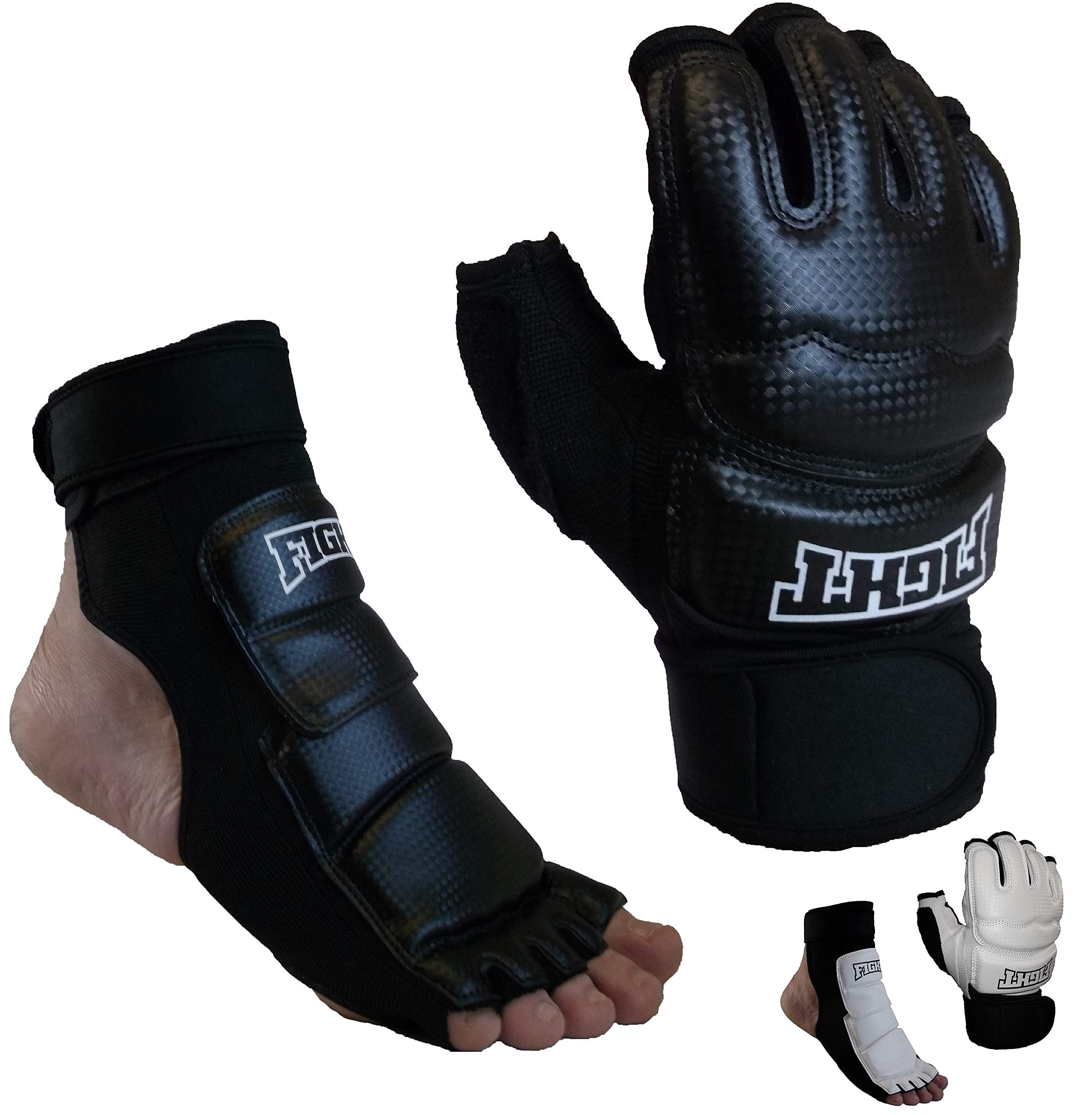 Sparring Set MMA Gloves Hand Foot Protector Taekwondo Sparring Gear for Martial Arts Punch Bag Kickboxing Foot Guards Karate Training Boxing Gloves Foot Gear for Men Women Kids XS-XL