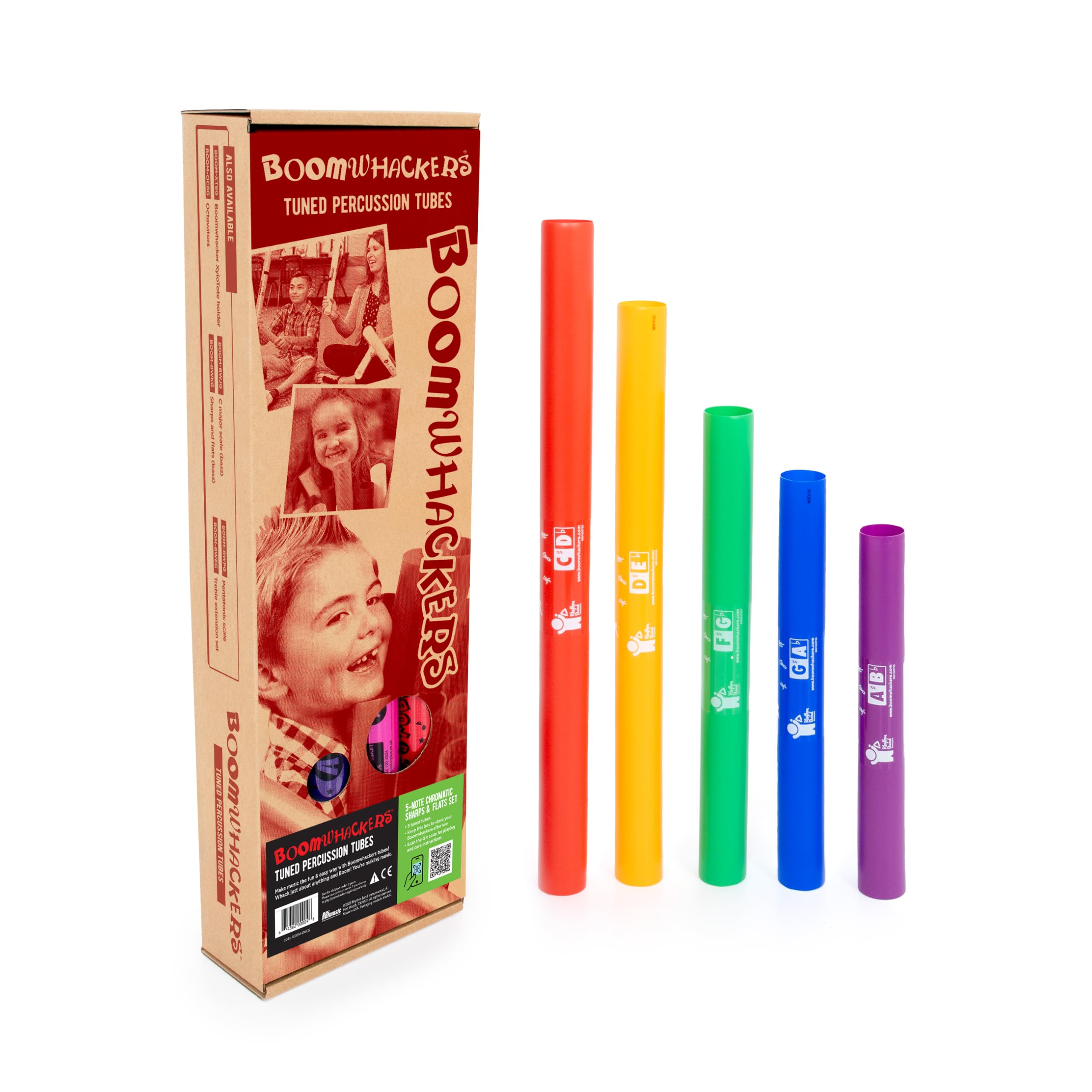 Boomwhackers BWCG Tubes sonores chromatiques - 5 pièces