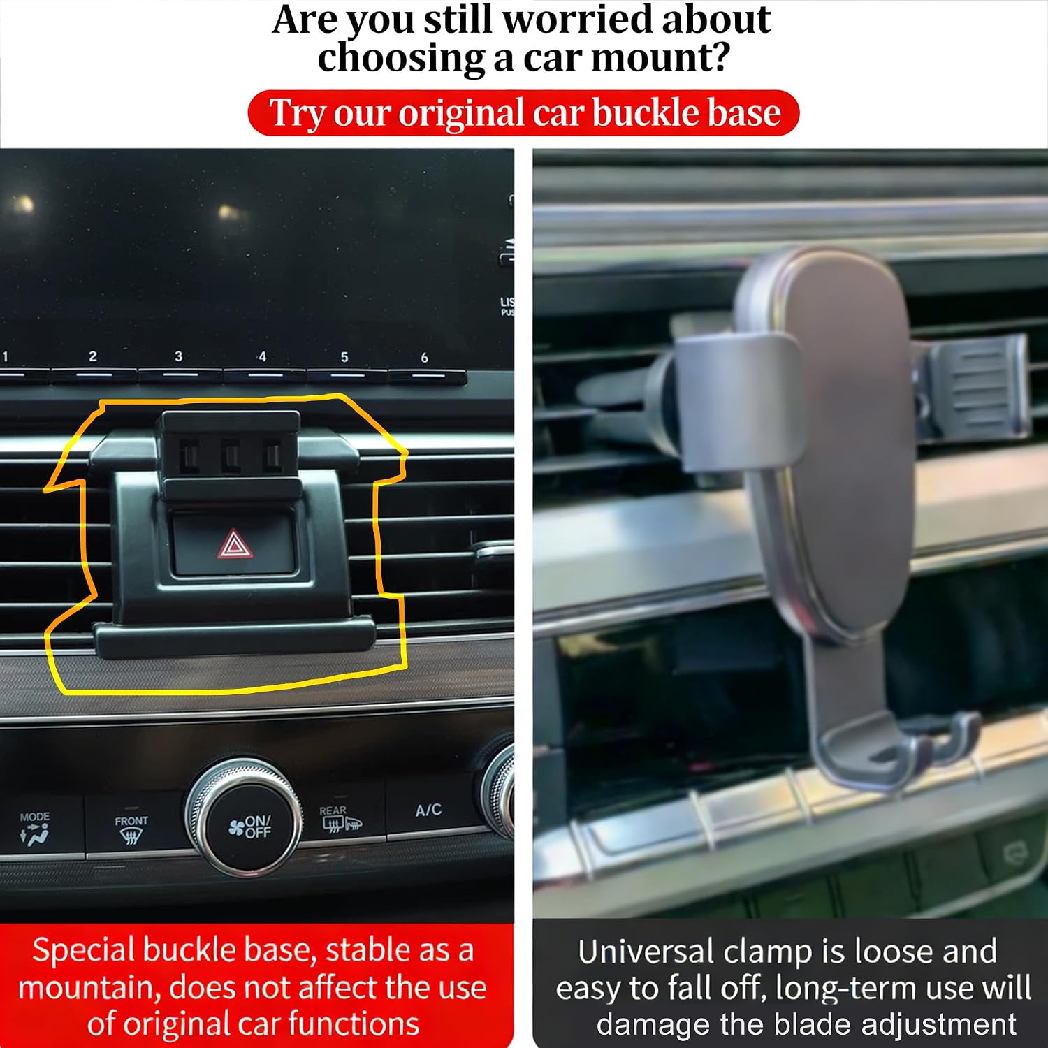 15W Magnetic Wireless Charging Car Mount Exclusive Snap-On Holder for Honda Accord 2018-2022 Accessories Dedicated Phone Stand Compatible with MagSafe for iPhone 12-17 Series image 3