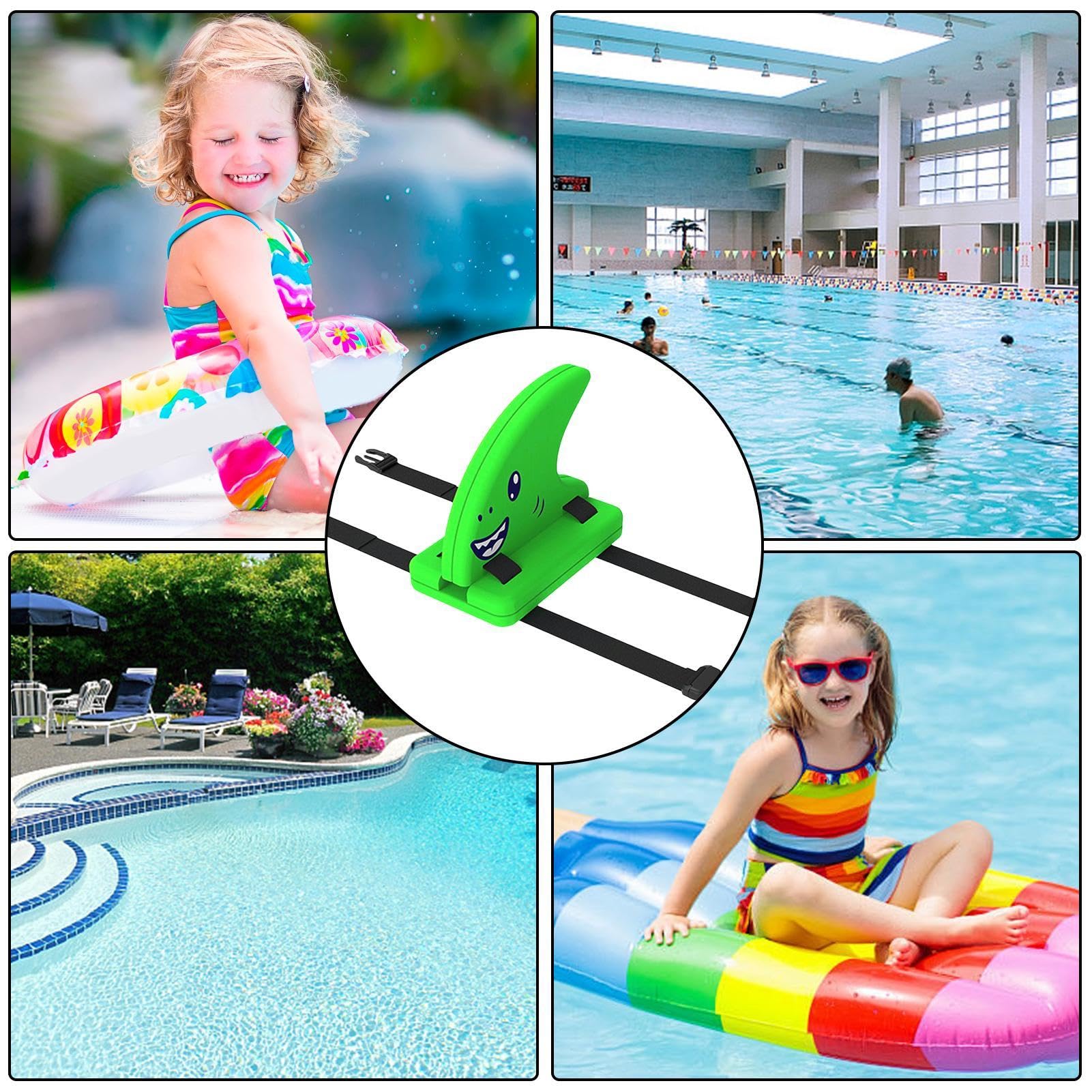 Pinna Di Squalo Per Nuoto - Galleggiante Per Bambini, EVA, Cintura Regolabile - Foto 9