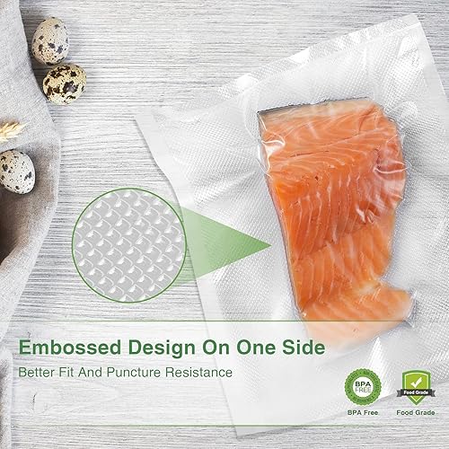 Miniatura 3 de Vtuuu Bolsas selladoras al vacío para ahorro de alimentos, rollos de bolsas selladoras al vacío, paquete de 3 (6, 8 pulgadas, 11 pulgadas) x 26 pies
