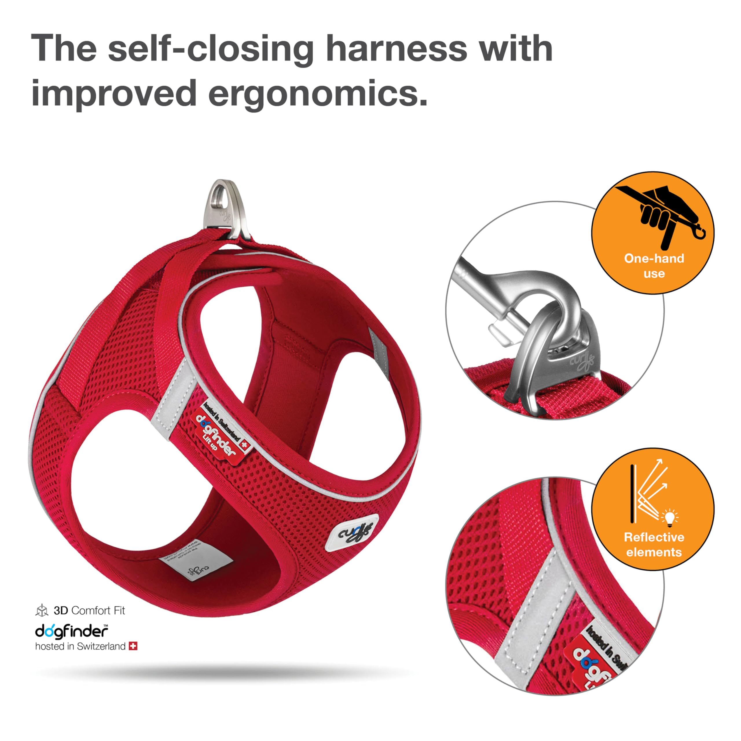 Magnetic Vest Harness Air-Mesh V2 Red 2XS