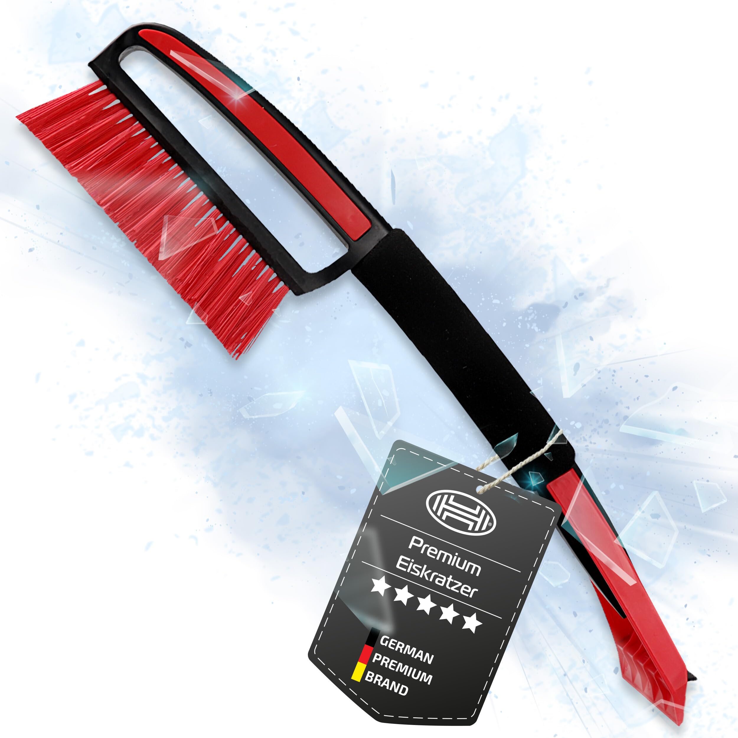 HEYNER® Samochodowa skrobaczka do lodu z trzepaczką Skrobaczka do lodu i miotełka z ergonomicznym, miękkim uchwytem