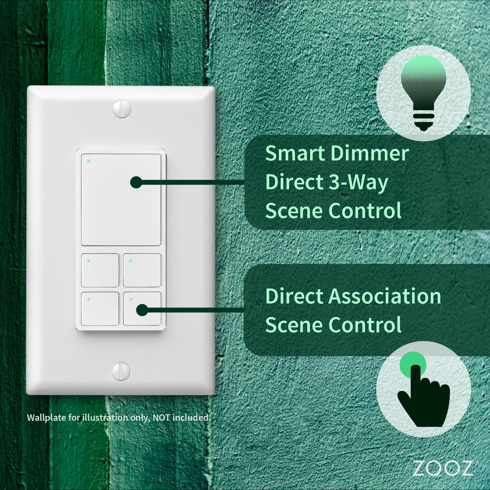 Amazon.com: Zooz 800 Series Z-Wave Long Range Dimmer & Scene