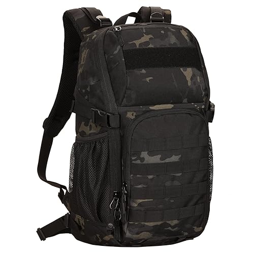 HUNTVP Militär Rucksack Herren 25L 35L Bundeswehr Rucksack Taktischer Angelrucksack Wasserdicht Miltec MOLLE Tactical Backpack für Herren Damen Sport Radfahren Outdoor Camping - 25l-camouflage - 25L