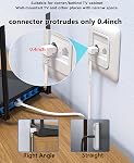 2Pack 90 Degree Cat 6 Ethernet Cable Flat Right Angle Cat6 Ethernet Patch Cable-3ft, 10Gbps High Speed Flat CAT7 Gigabit Internet Network LAN Patch Cords - White(Upward+Downward) Angle