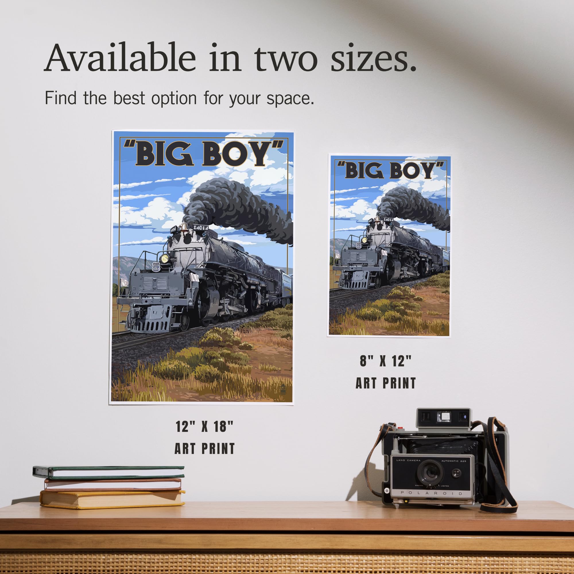 Amazon.com: Lantern Press 8x12 Art Print, Big Boy Steam Engine