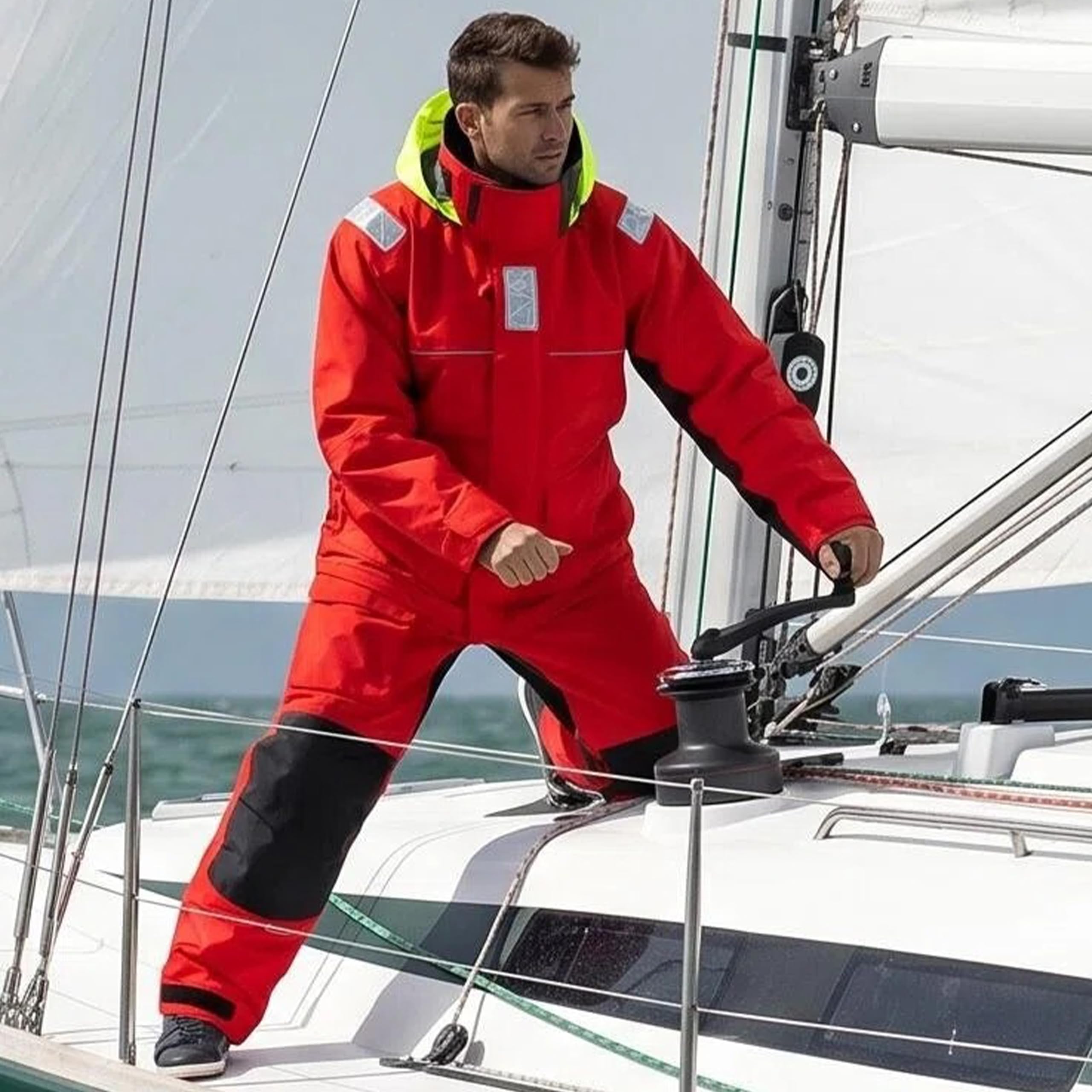 Costa Vela-Tuta Impermeabile Traspirante Giacca & Bavaglino Set Uomini Attrezzature Maltempo