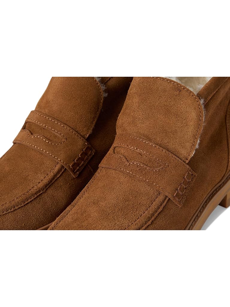 Multi Madewell Rory Lug Loafer Bootie - Suede Shearling