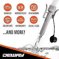 Vista 5 de DeWay Bomba de Transferencia de Combustible de Varilla con Batería con Boquilla de Parada Automática, Flujo Rápido de 3.2 GPM y Manguera