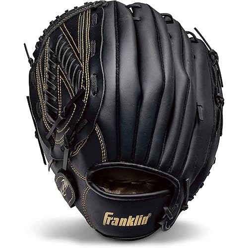 Franklin Sports Field Master Baseball + Softball Glove - Field Master Adult + Youth Baseball + Softball Mitt - Men's + Women's Gloves - Right Hand Throw
