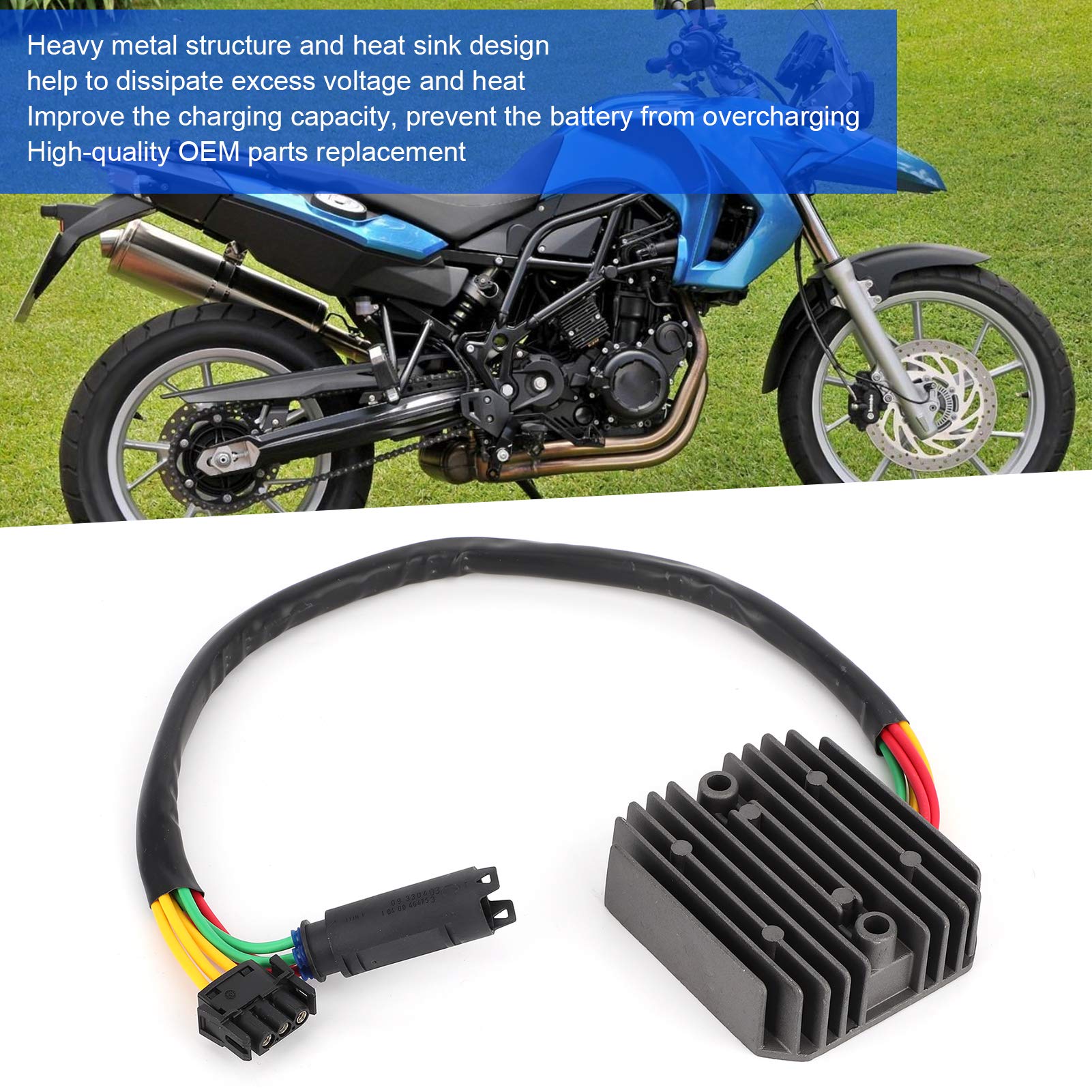 Rectificador de motocicleta, rectificador de regulador de voltaje de motocicleta, accesorio de motocicleta apto para F650CS/F650GS D-akar/F800ST/F800GS