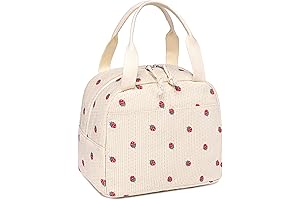 LEDAOU Lunch Box for Women – Insulated, Corduroy and Leakproof