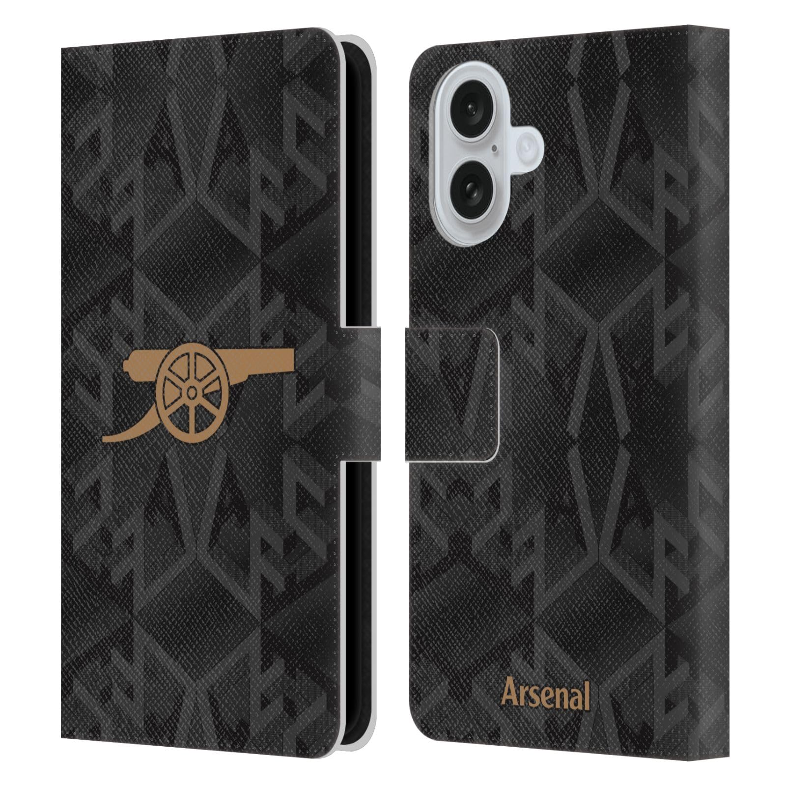 Head Case Designs Officially Licensed Arsenal FC Away 2022/23 Crest Kit Leather Wallet Case Compatible With Apple iPhone 16