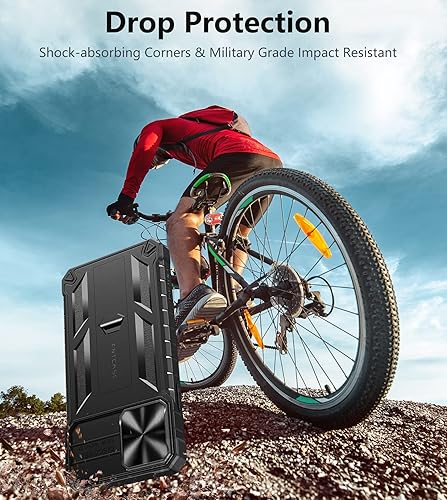 Miniatura 6 de FNTCASE Funda para iPhone 11 Pro-Max protección contra caídas y golpes de grado militar con función atril y tobogán Protector resistente