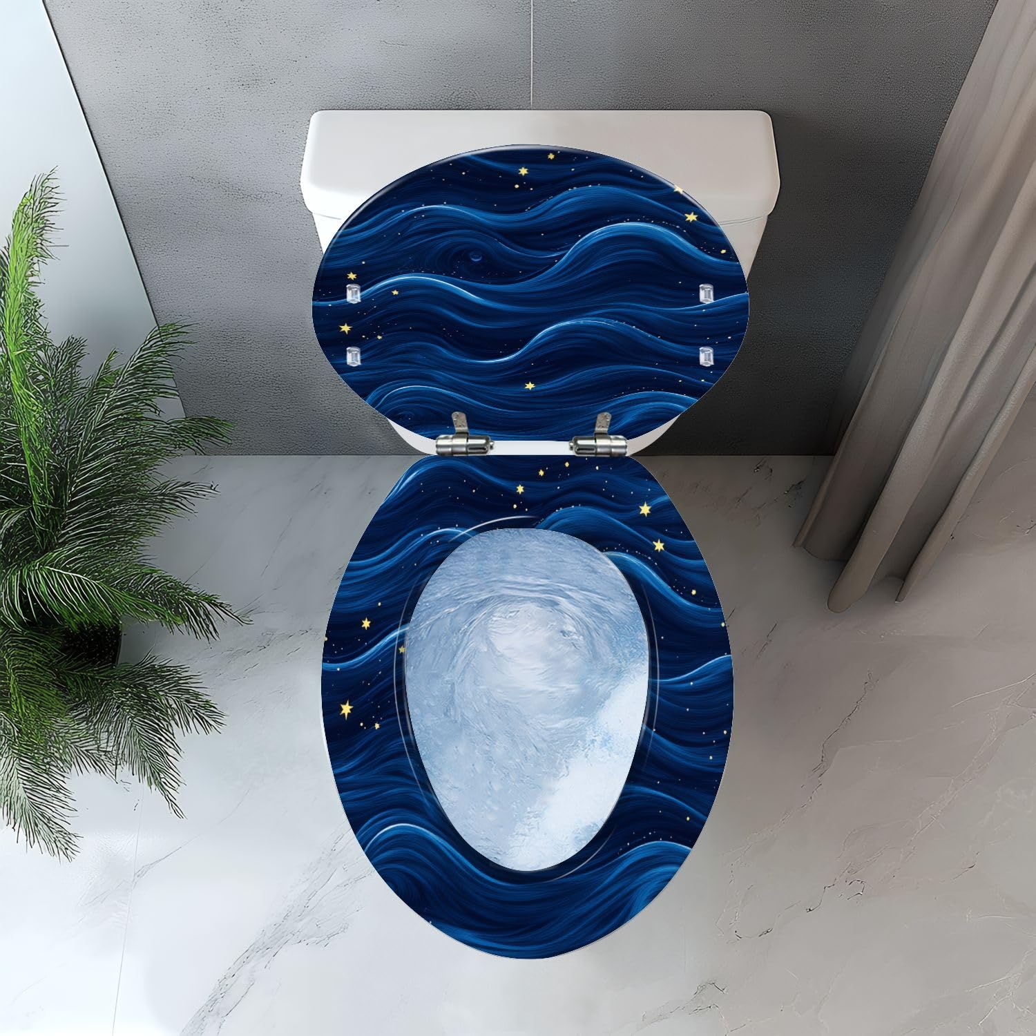 Sedile WC allungato in resina per bagno
