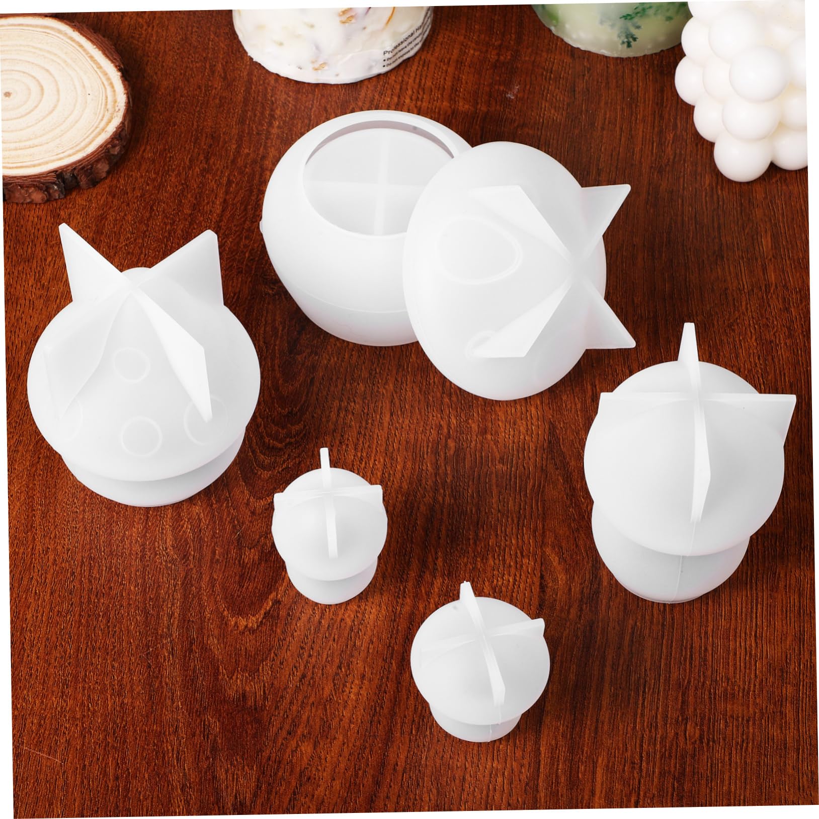 OSALADI 3 Set Stampo Silicone Per Creare Barattoli Decorativi E Pratici Stampo Silicone Flessibile Per Diy E Epossidica Mold Per Barattoli Unici E Stile Moderno 5 Pezzi*3