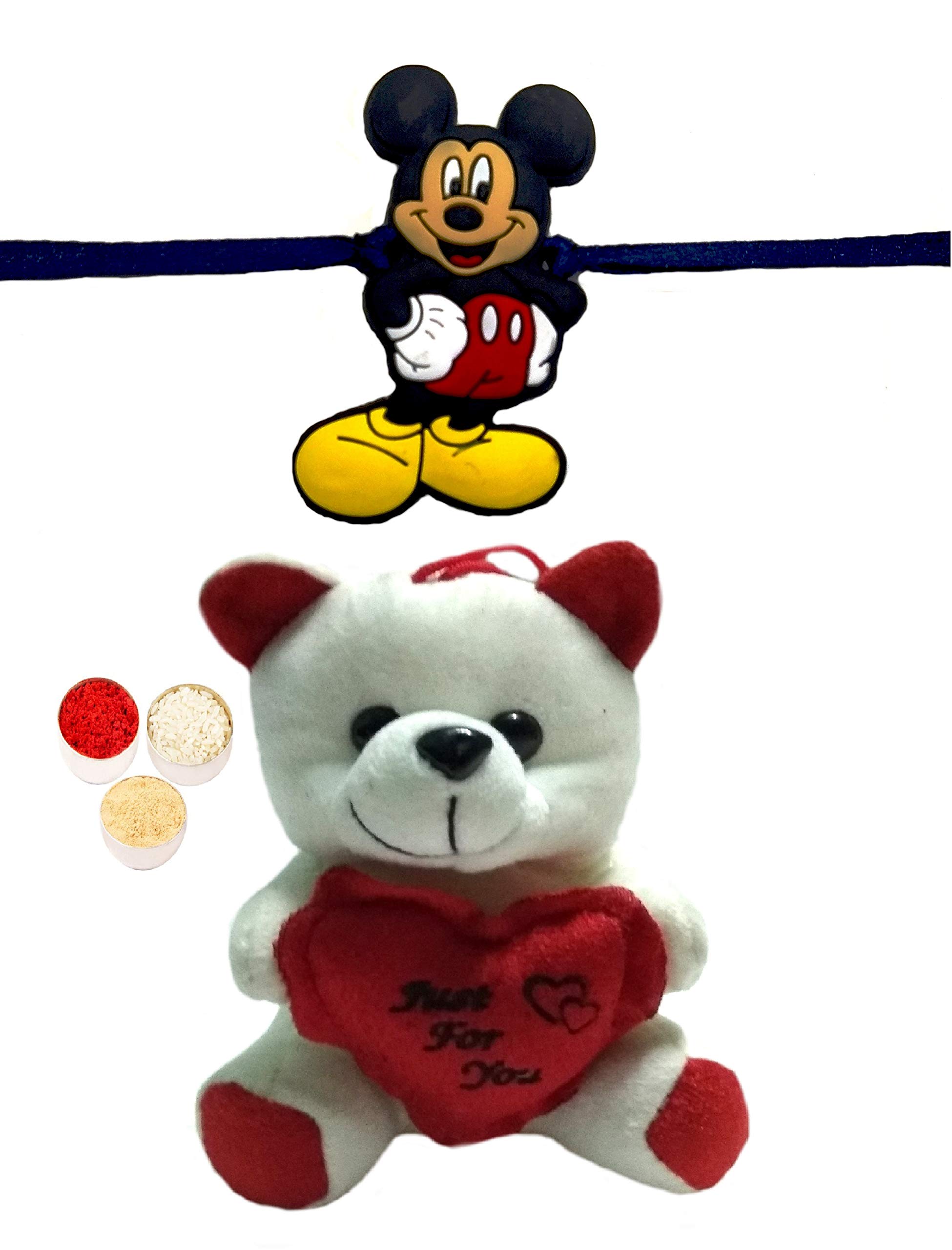 Mickey Mouse Rakhi with Cute Soft Toy for Little Brother Bhai Bhaiya, Roli Tikka Pack for Your Small Chota Bhai Brother (B08CS7DKMJ) Amazon Price History, Amazon Price Tracker