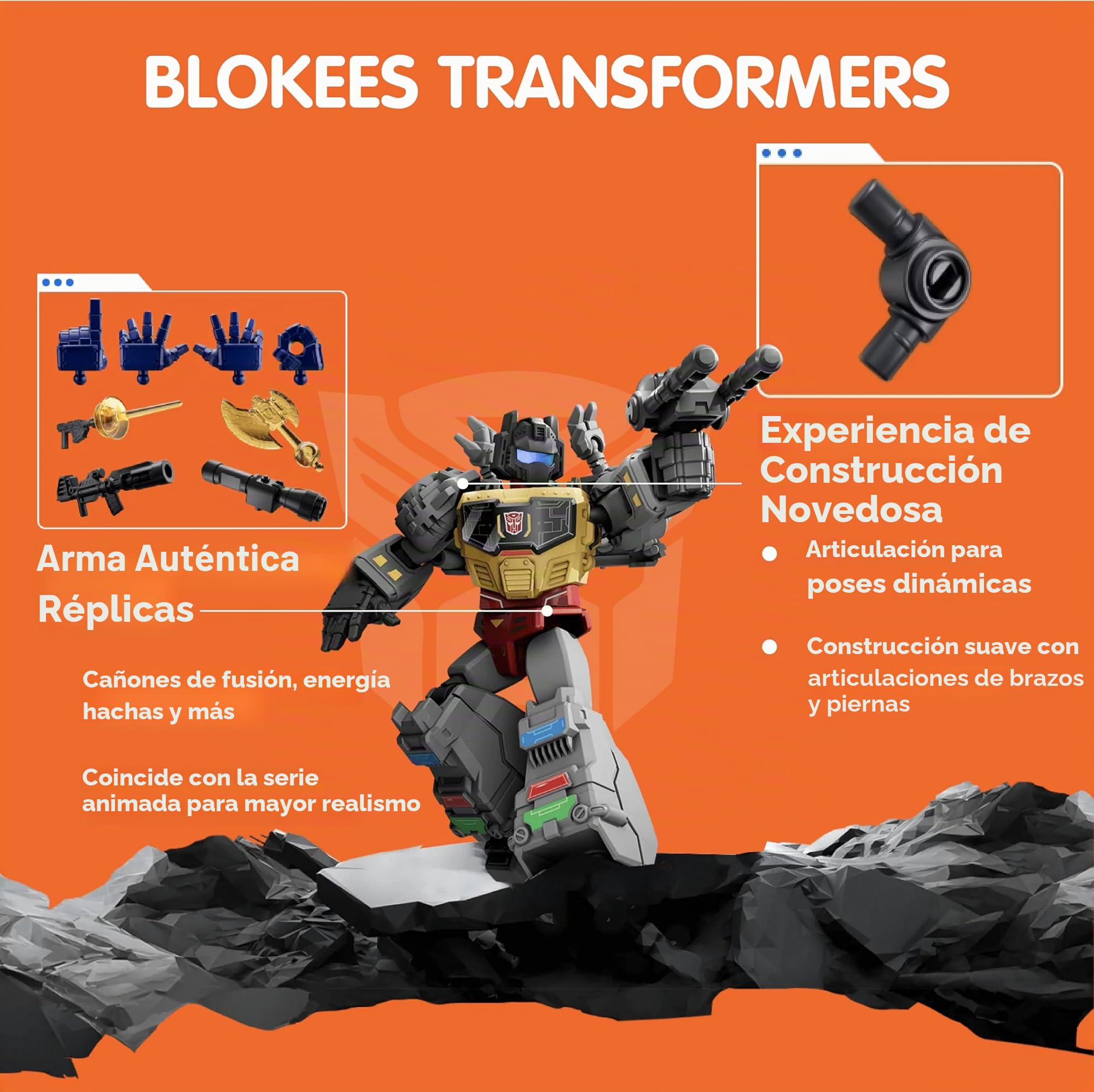 BLOKEES Transformers Figuras - Galaxy Version 02 - Juguetes de Superhéroes, Kit de Modelo para Niños y Adultos