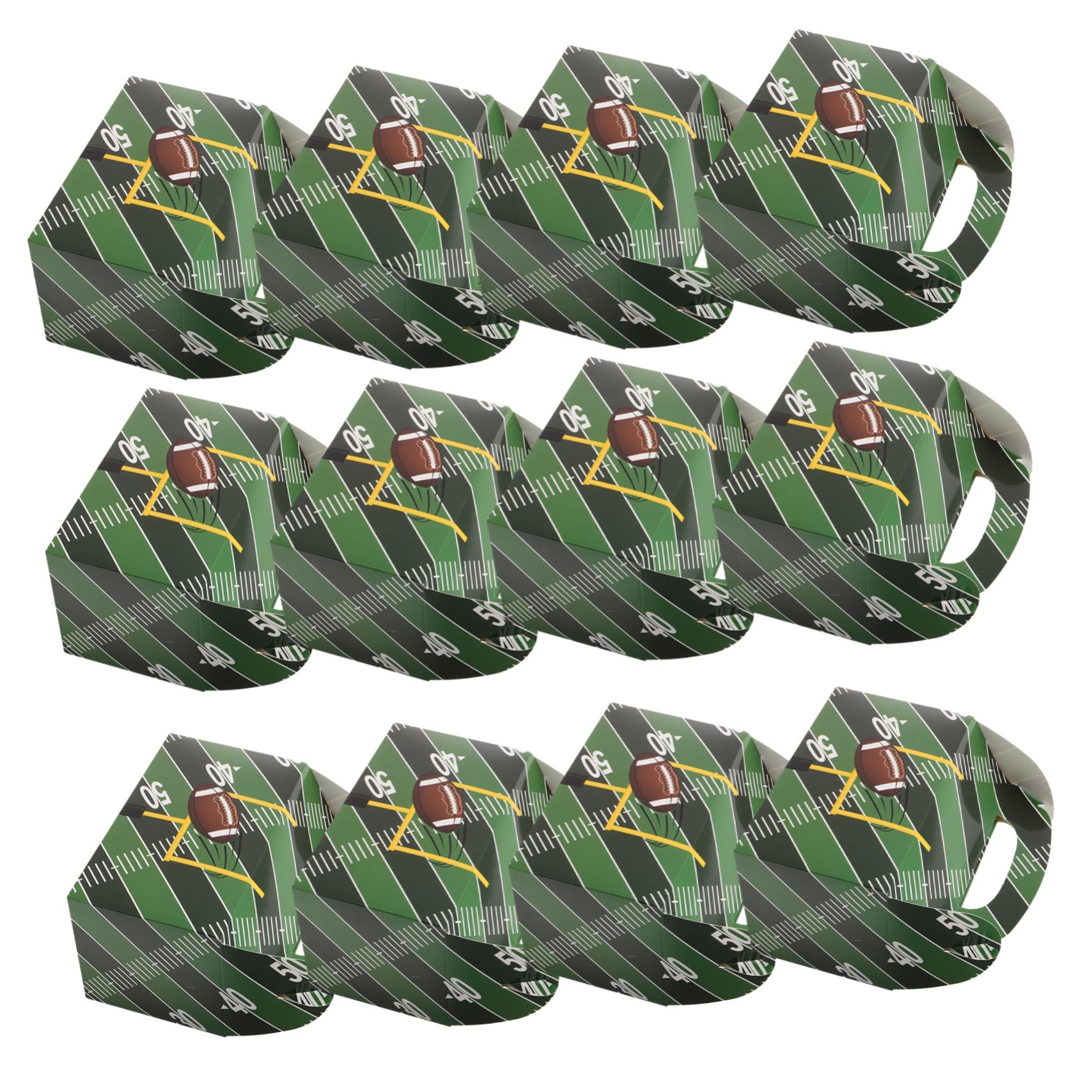 BESTOYARD 50 Pezzi Scatole Feste Tema Calcio Contenitori Snack per Compleanni Sportivi Decorazioni per Celebrazioni per Dolci e Snack