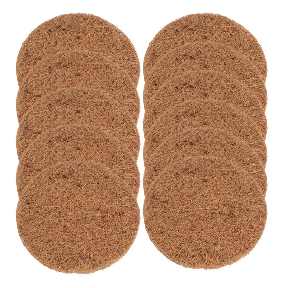HYTROVE 10pcs Natural Coconut Fiber Nesting Pads 15cm Round Bird Nesting Mat Pigeon Laying Egg Cushion 0.6-0.8cm Thickness Chicken Coop Material Liners Bedding Substrate