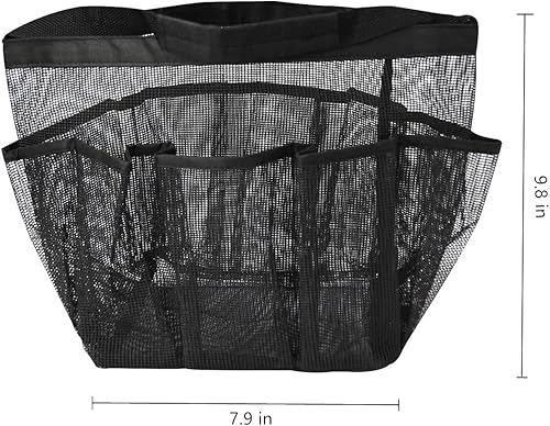 Miniatura 8 de iPEGTOP Organizador de ducha de malla portátil, de secado rápido, organizador de baño y artículos de aseo para colgar con 9 bolsillos de