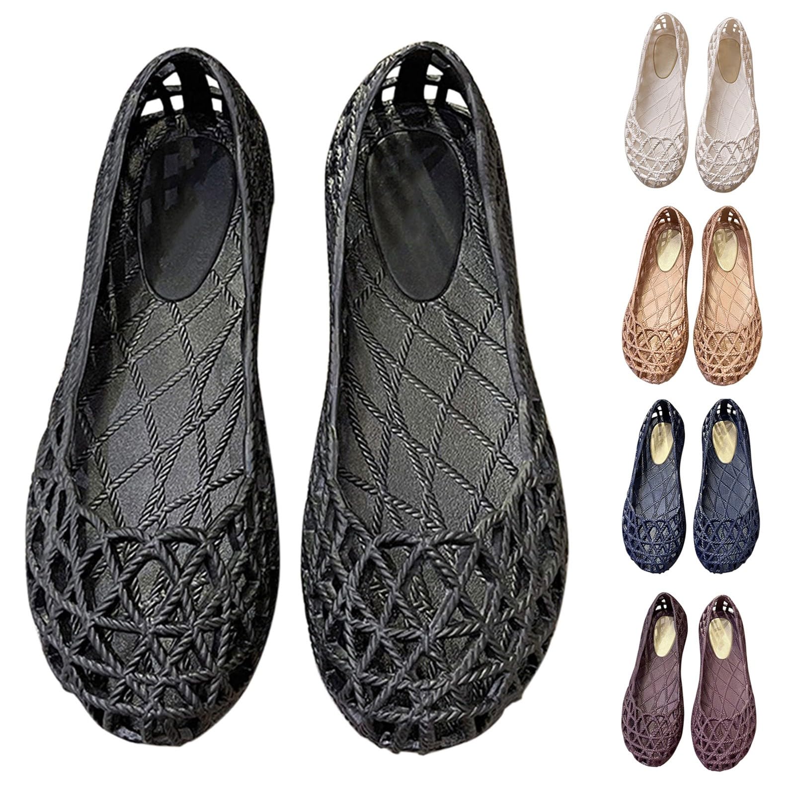 Sandalias de mujer cerradas con punta baja - Zapatillas de verano
