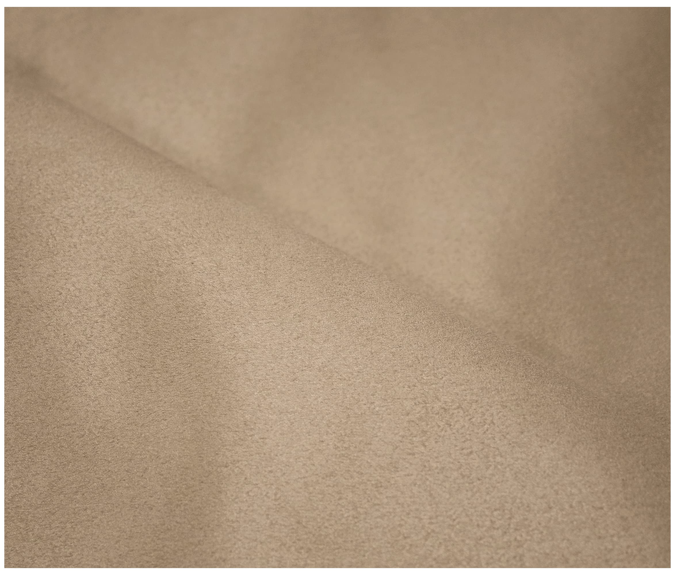 Faux Suede Soft Touch Leatherette Upholstery Fabric for Furnishings Cushions Curtain (50 x 150cm (Half Metre), Stone)