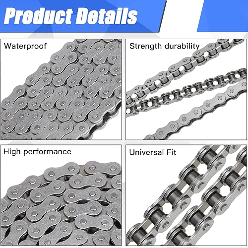 Miniatura 6 de YOXUFA Cadena 415H 110L eslabones con tensor de cadena motorizado para bicicleta motorizada de 2 tiempos 100cc 80cc 49cc 66cc Zeda BT80 YD100 motor